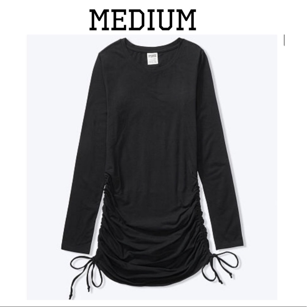 VS Pink Long Sleeve Ruched Side Dress